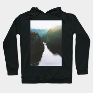 Geiranger Fjord at sunset Hoodie